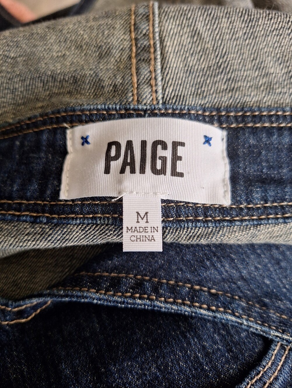 PAIGE Dark Wash Denim Overall Shorts - Picture 3 of 4